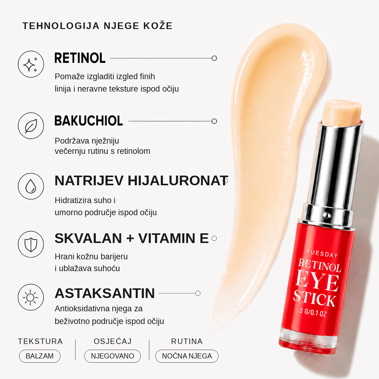 GlowLift retinolski očni stick